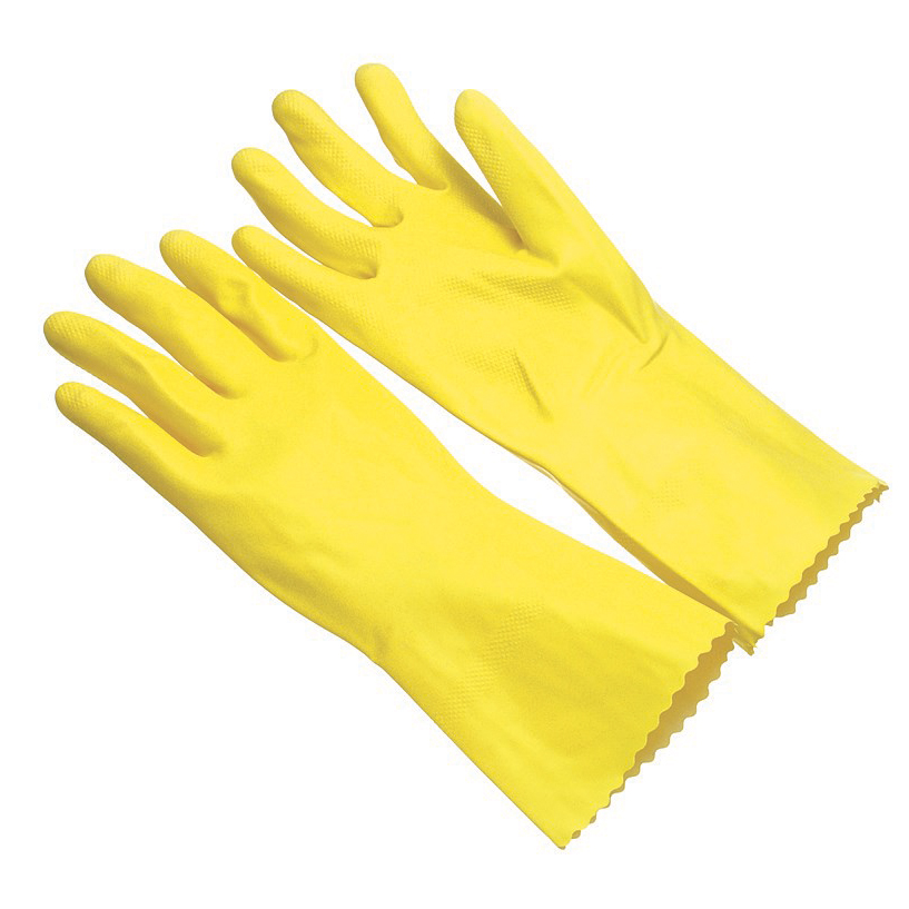 Seattle Glove Yellow Latex Glove w/flock Lining LY17